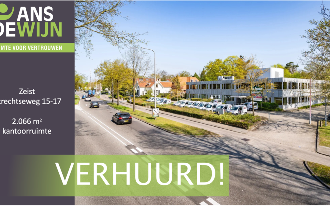Circa 2.066 m2 kantoor verhuurd in Zeist aan de Utrechtseweg 15-17!