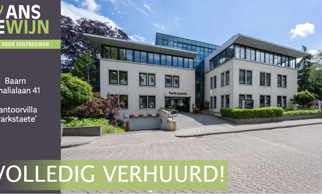Amalialaan 41 te Baarn volledig verhuurd!