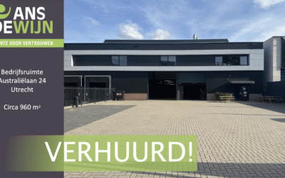 Shark Town huurt circa 960 m2 bedrijfsruimte aan de Australiëlaan 24 in Utrecht!