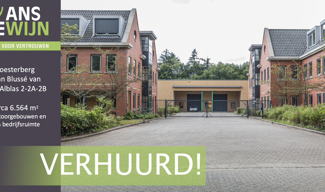 Totaal circa 6.564 m2 verhuurd in Soesterberg!