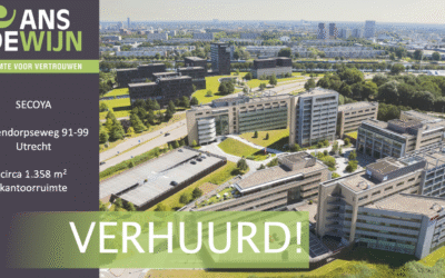 Stichting Dutch Hospital Data huurt totaal circa 1.358 m2 kantoorruimte in kantorencomplex SECOYA in Utrecht!
